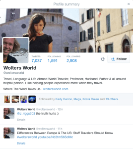 Wolters' Twitter page